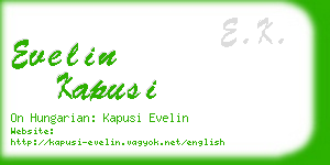 evelin kapusi business card